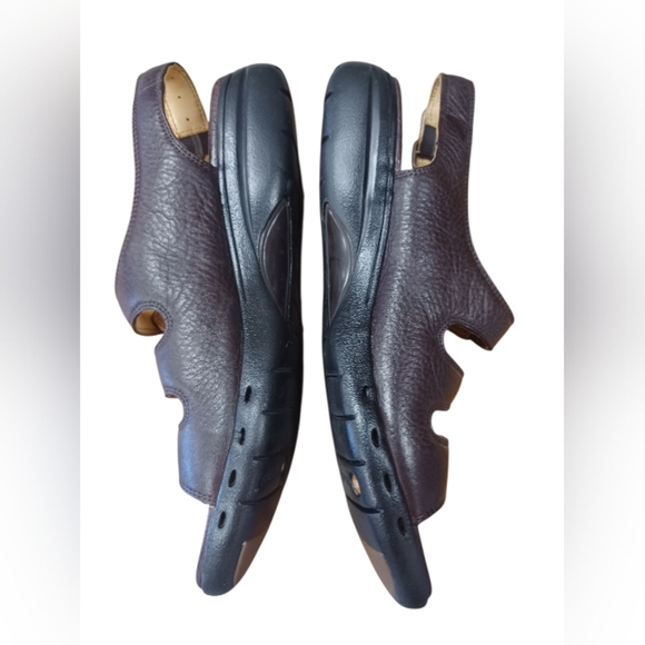 Clarke’s Unstructured Mocha Brown Strappy Sandal, Adjustable Leather EUC - Picture 5 of 7